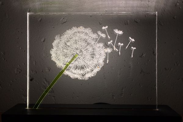 Dandelion light impression lamp